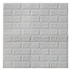 Painel Placa 3d Auto Adesivo Tijolinho Branco Alto Relevo 70x