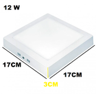 Painel Plafon 12w Led Quadrado Sobrepor Branco Frio 6500k