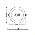 Painel Plafon 6w Luminária Led Embutir Redondo Bivolt Branco