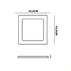 Painel Plafon 6w Luminária Led Sobrepor Quadrado Bivolt Branc