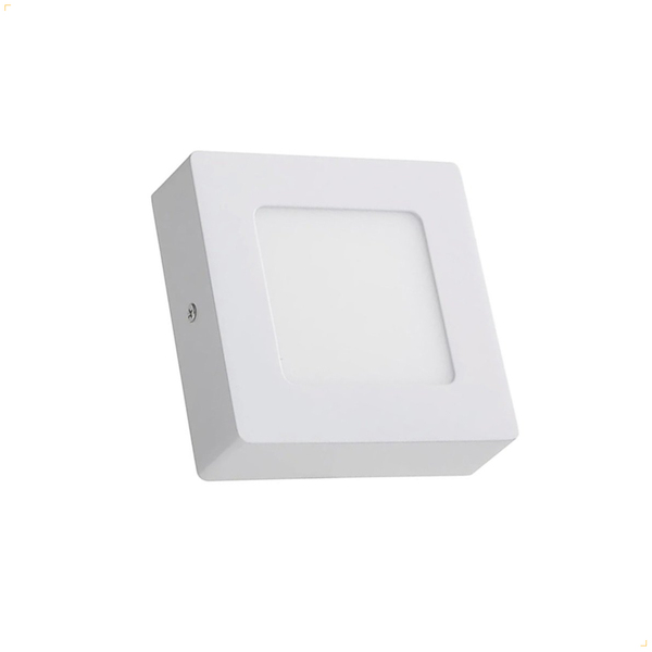 Painel Plafon 6w Luminária Led Sobrepor Quadrado Bivolt Branc