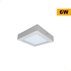Painel Plafon 6w Luminária Led Sobrepor Quadrado Bivolt Branc