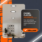 Painel Plafon Embutir De Led 25w Redondo Bivolt Preto
