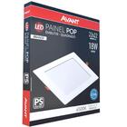Painel Plafon Embutir Quadrado 18w Branco Frio 6500k Ps