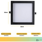 Painel Plafon Embutir Quadrado Led 18w Bivolt Bco / Pto Opus