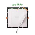 Painel Plafon Embutir Recuado Led 18w Preto Branco Neutro St1