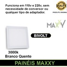 Painel Plafon Embutir/slim Led Quadrado 18w  - Quente - Quent