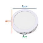 Painel Plafon Led 12w Luminária Sobrepor Redondo Branco Frio