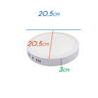 Painel Plafon Led 18w Luminária Sobrepor Redondo Branco Frio