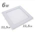 Painel Plafon LED de embutir 6w 11,5 x 11,5cm 3000k branco qu