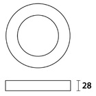 Painel Plafon Preto Led Redondo Sobrepor 18w Neutro 4100k