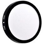 Painel Plafon Preto Led Redondo Sobrepor 18w Neutro 4100k