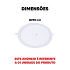 Painel Plafon Redondo Embutir 24w Com Sensor Presença 6500k