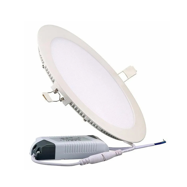 Painel Plafon Redondo Embutir Luminária Led 9w Borda Infinita