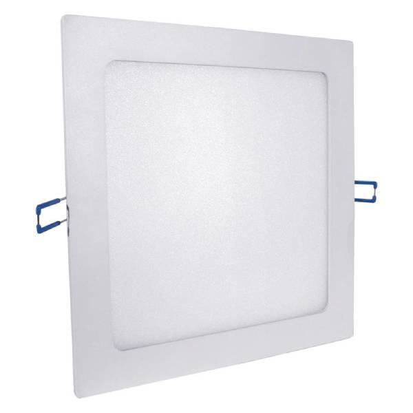 Painel Plafon Slim Quadrado 18w Ourolux Embutir 2700k Branco