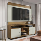 Painel Portland E Bancada Kansas L01 Para Tv Até 60"  - Amare