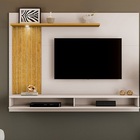 Painel Primer Off White/naturalle - Carmolar Móveis