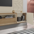 Painel Prisma Off White/buriti – Caemmun Móveis