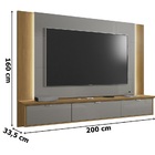 Painel Qatar 2.0 Titanium/cinamomo – Bechara Móveis