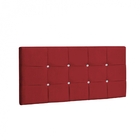 Painel Queen Strass Jordania 160 Cm Courino Vermelho - D A De