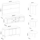 Painel Rack Buffet Mesas Sala De Estar Ed45 Arly