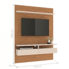 Painel Rack Suspenso 130 Para Tv Melbourne Noce Off White