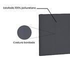 Painel Ravenna Suede Cinza Casal - Spezzia