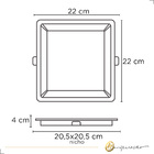 Painel Recuado De Embutir 18w 22x22 Quadrado Bivolt Branco 30