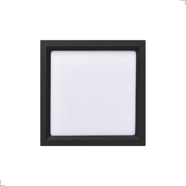 Painel Recuado De Embutir 18w Bivolt Preto Preto