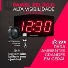 Painel Relógio Led Industrial Multeletronic Com Sirene Vermel