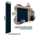Painel Ripado 0.50 Nobre Azul Acetinado - Gelius Móveis