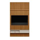 Painel Ripado 1.4 Para Tv Com Nicho E Prateleira Lana Nature