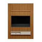 Painel Ripado 1.8 Para Tv Com Nicho E Prateleira Lana Nature