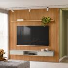 Painel Ripado 2.6 Para Tv Com Nicho E Prateleira Diana Nature