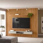 Painel Ripado 3.0 Para Tv Com Nicho E Prateleira Diana Nature