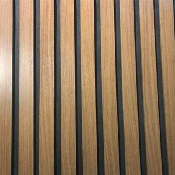 Painel Ripado Acústico Amadeirado Veneer 60x280x2,2cm Marrom