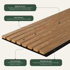 Painel Ripado Acústico Madeira Natural - Blanchonella 270x32