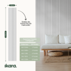 Painel Ripado Acústico Madeira Natural Ikara - 270x32cm