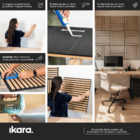 Painel Ripado Acústico Madeira Natural Ikara - 270x32cm