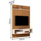 Painel Ripado Balcão Suspeso E 2 Gavetas New Nature Pérola