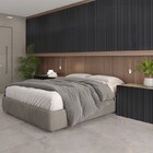 Painel Ripado Canelado-ondulado Preto 2750 X 445 X 9mm Caixa