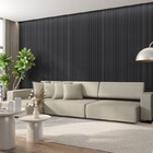 Painel Ripado Canelado-ondulado Preto 2750 X 445 X 9mm Caixa