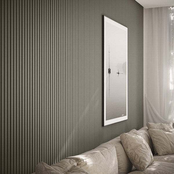 Painel Ripado Central 15mm Para Revestimento De Parede Linea