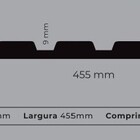 Painel Ripado Cinza 2750 X 455 X 15mm - Caixa Com 4 Painéis T