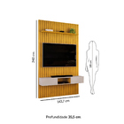 Painel Ripado Com Bancada Suspensa Para Tv Até 60 Polegadas 1