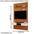 Painel Ripado Com Bancada Suspensa Para Tv Até 60 Polegadas 1