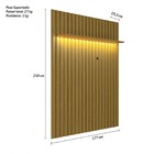 Painel Ripado Com Led 177x218 P/ Tv 70 Polegadas London Cedro