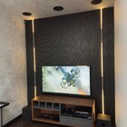 Painel Ripado Compacto 274x25cm - Preto