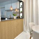 Painel Ripado Compacto 90x25cm - Amendoa