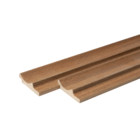 Painel Ripado Côncavo de Madeira MDF 2,70mx1,2cmx4,5cm Louro Freijó Moldurama